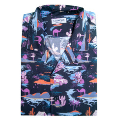 Patterned short-sleeved shirt B002
