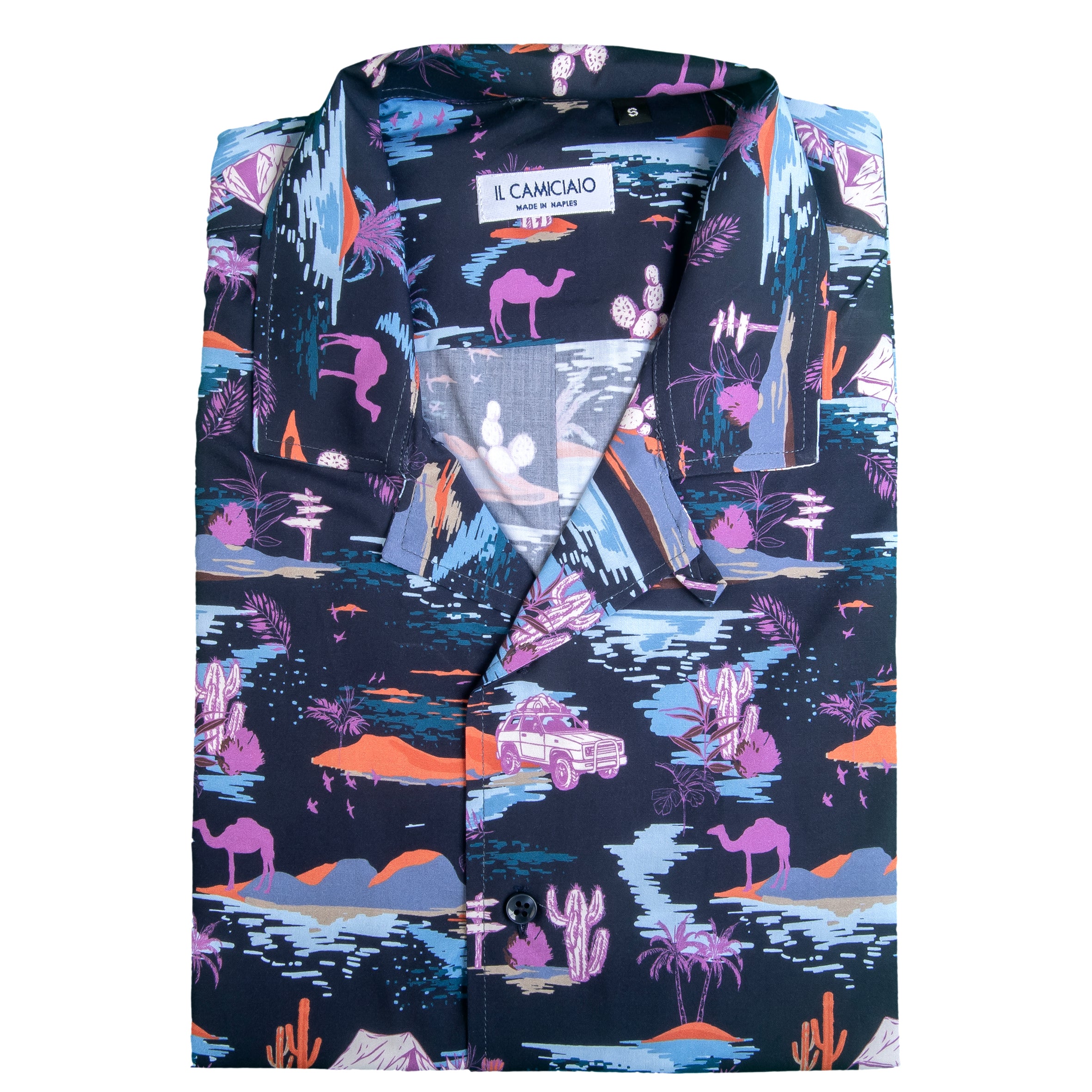 Patterned short-sleeved shirt B002