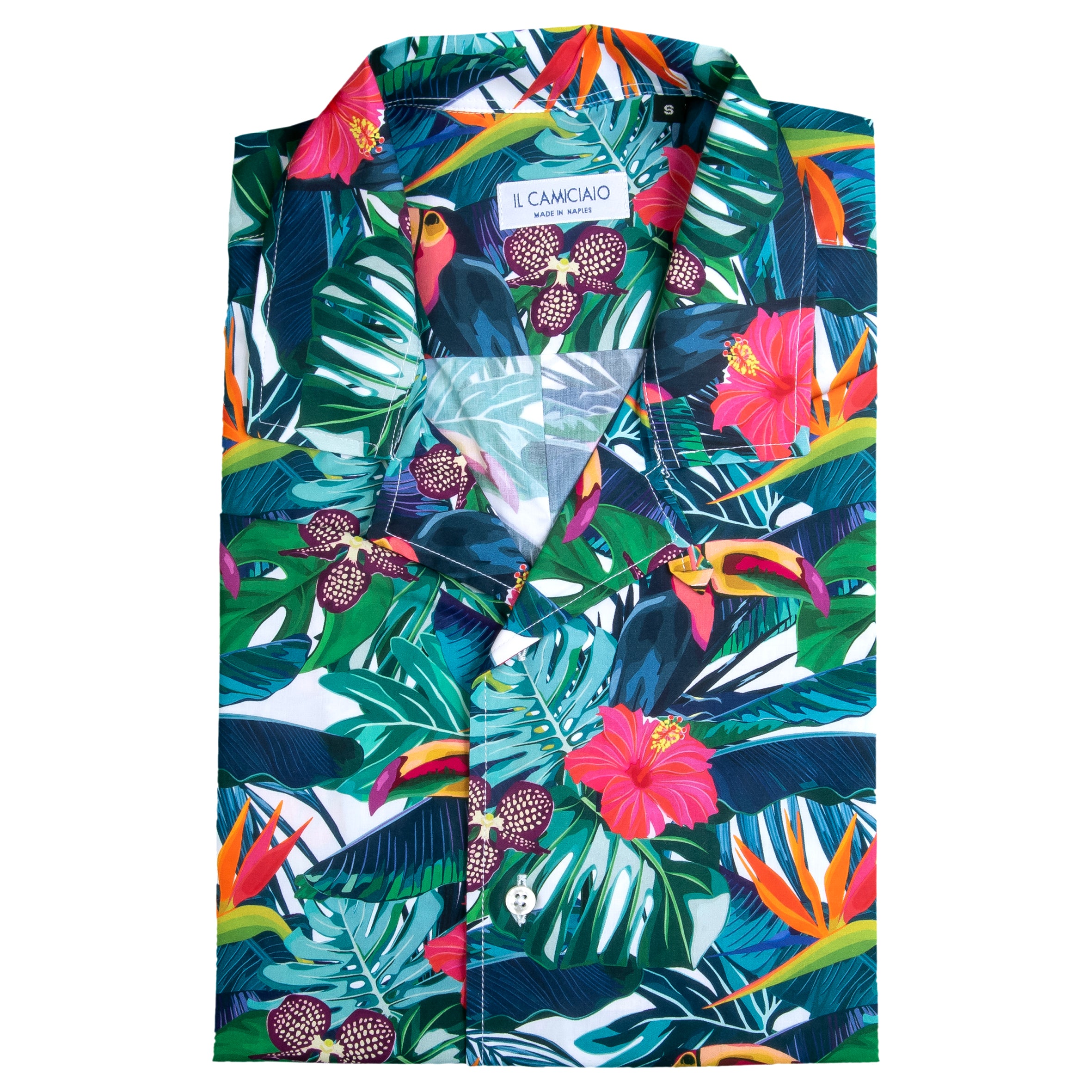 Patterned short-sleeve shirt B005