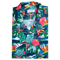Patterned short-sleeve shirt B005
