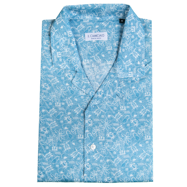 Camicia fantasia  mezza manica B006