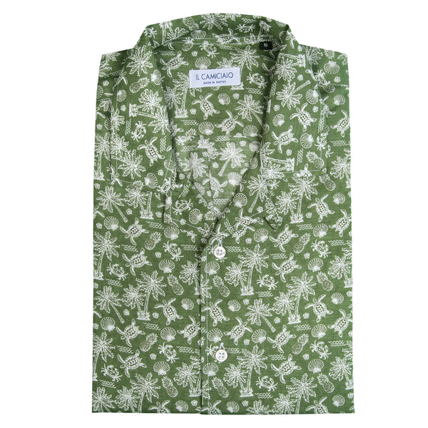 Camicia fantasia  mezza manica B007