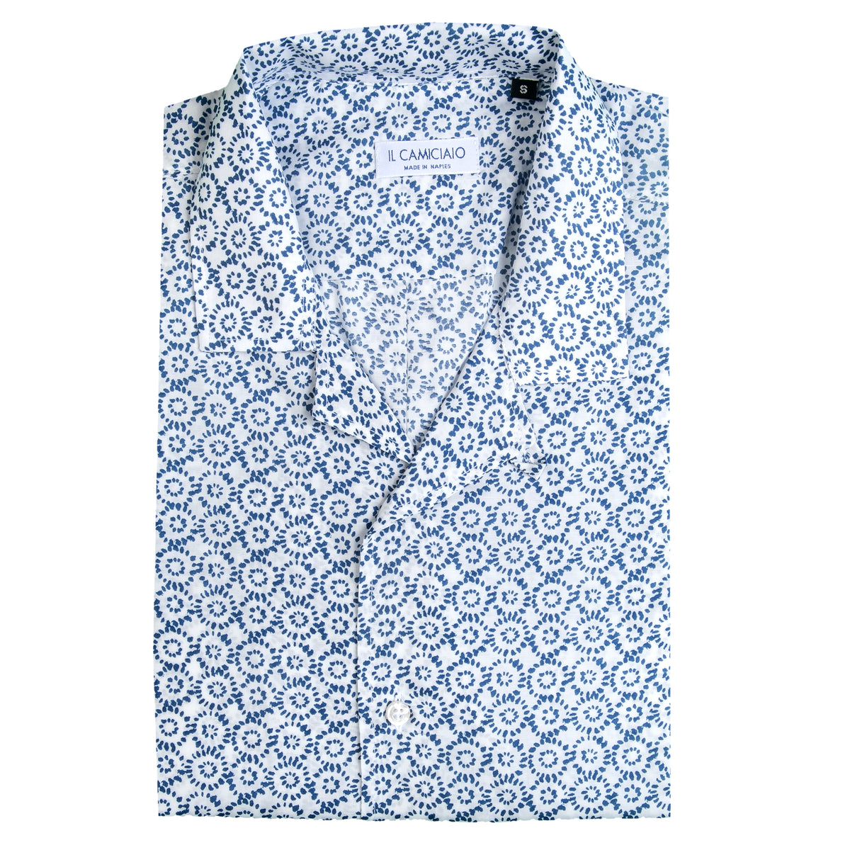 Patterned short-sleeved shirt B008