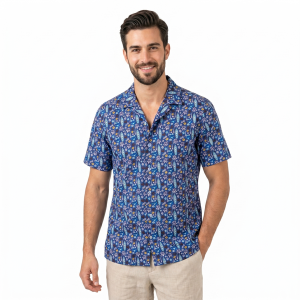 Camicia fantasia  mezza manica B003