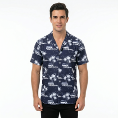 Patterned short-sleeve shirt B001
